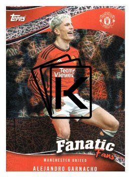 fotbalová kartička 2024-25 Topps Manchester United Fan Set Fanatics fans FF-1 Alejandro Garnacho Electro