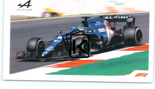 samolepka 2021 Topps Formule 1 Widescreen 110 Fernando Alonso Alpine