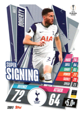 fotbalová kartička 2020-21 Topps Match Attax Champions League SIGN9 Matt Doherty Tottenham Hotspur