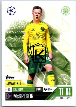 Fotbalová kartička 2024-25 Topps Match Attax EXTRA UEFA Club Competitions Away Kit 80.  Callum McGregor (Celtic FC)