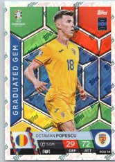 fotbalová karta Topps Match Attax EURO 2024 ROM14 Octavian Popescu (Romania)  -  Graduated Gem