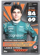 2022 Topps Formule 1Turbo Attax F1 Record Breakers 289 Lance Stroll (Aston Martin)