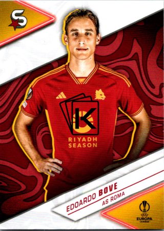 Fotbalová kartička 2023-24 Topps Superstars UEFA Club Competitions 19 Edoardo Bove (AS Roma)
