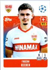 2024-25 Topps Champions League 386 Fabian Rieder (VfB Stuttgart)