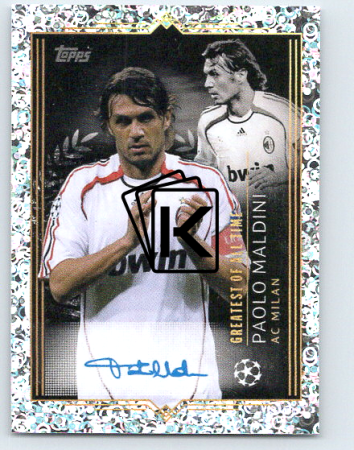 2023-24 Topps Champions League samolepka Greatest Off All Time Paolo Maldini AC Milan