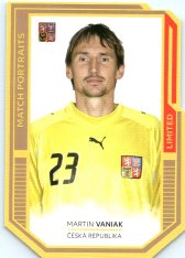 fotbalová kartička 2022 Pro Arena Repre v srdcích Match Portraits Gold MP2 Martin Vaniak /5