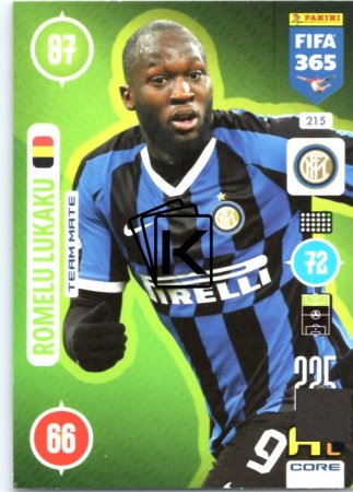 fotbalová karta Panini Adrenalyn XL FIFA 365 2021 Team Mate215 Romelu Lukaku Inter Milan