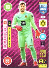 fotbalová karta Panini Adrenalyn XL FIFA 365 2021 Fans´ Favourite 44 Roman Bürki Borussia Dortmund