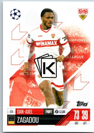 fotbalová kartička 2024-25 Topps Match Attax UEFA Club Competitions  174 Dan-Axel Zagadou (VfB Stuttgart)