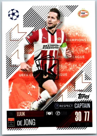 fotbalová kartička 2024-25 Topps Match Attax UEFA Club Competitions 261 Luuk de Jong (PSV Eindhoven)  -  Captain