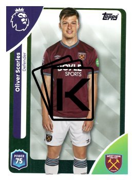 fotbalová kartička 2025-26 Topps  Premier League 277 Oliver Scarles (West Ham United)