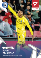 fotbalová kartička 2024-25 SportZoo Chance Liga Live L-09 Yunusa Muritala Sigma Olomouc