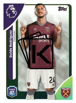 fotbalová kartička 2025-26 Topps  Premier League 280 Guido Rodríguez (West Ham United)