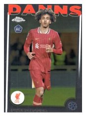 fotbalová kartička 2024-25 Topps Chrome 193 Jayden Danns, Liverpool FC RC