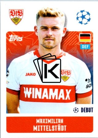 2024-25 Topps Champions League 383 Maximilian Mittelstädt (VfB Stuttgart)