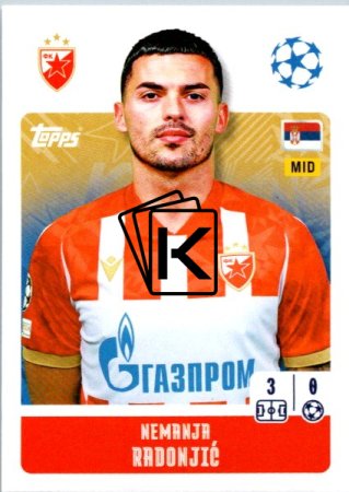 2024-25 Topps Champions League 464 Nemanja Radonjić (FK Crvena Zvezda)