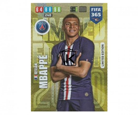 Fotbalová kartička Panini FIFA 365 – 2020 Limited Edition Kylian Mbappe PSG