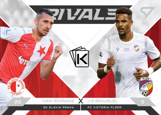 fotbalová kartička 2021-22 SportZoo Fortuna Liga Rivals R-SB Ivan Schranz - Jean-David Beauguel