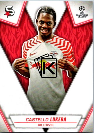 Fotbalová kartička 2023-24 Topps Superstars UEFA Club Competitions 129 Castello Lukeba (RB Leipzig)