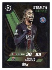 fotbalová kartička 2025-26 Topps Match Attax UCC 454 Bradley Barcola (Paris Saint-Germain)