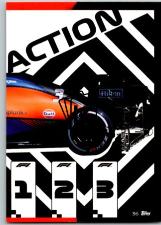2021 Topps Formule 1 Turbo Attax 36 Power Action Car McLaren F1