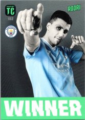 fotbalová karta Panini Top Class  182  Rodri (Manchester City)