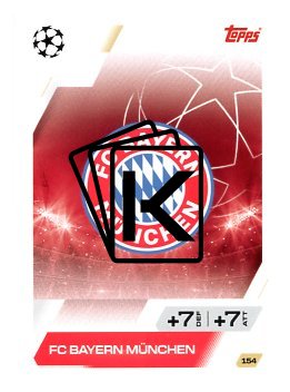 fotbalová kartička 2025-26 Topps Match Attax UCC 154 Team Logo (FC Bayern München)