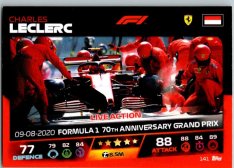 2021 Topps Formule 1 Turbo Attax Live Action 141 Charles Leclerc Ferrari