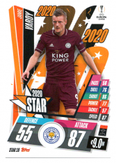 fotbalová kartička 2020-21 Topps Match Attax Champions League STAR18 Jamie Vardy Leicester City