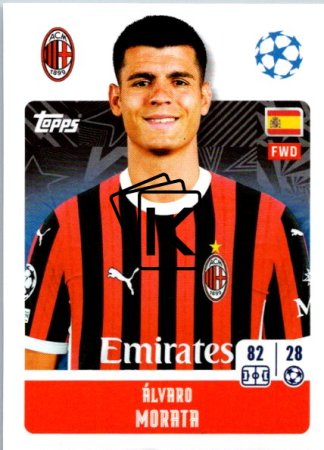 2024-25 Topps Champions League 39 Álvaro Morata (AC Milan)