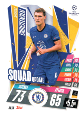 fotbalová kartička 2020-21 Topps Match Attax Champions League Extra Squad Update SU16 Andreas Christensen Chelsea