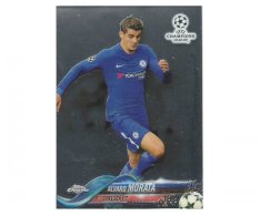 Fotbalová kartička Topps Chrome 2017-18 Champions League 82 Alvaro Morata – Chelsea FC