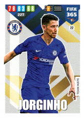 Fotbalová kartička Panini Adrenalyn XL FIFA 365 - 2020 Team Mate  22  Jorginho FC Chelsea
