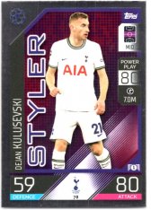 Fotbalová kartička 2022-23 Topps Match Attax UCL Styler 78 Dejan Kulusevski - Tottenham Hotspur