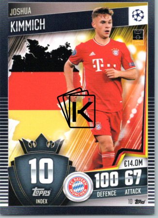 fotbalová kartička 2020-21 Topps Match Attax 101 Champions League 10 Joshua Kimmich FC Bayern München