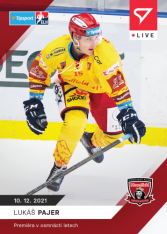 hokejová kartička SportZoo 2021-22 Live L-060 Lukáš Pajer HC Mounfild