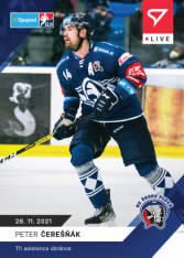 Hokejová kartička SportZoo 2021-22 Live L-052 Peter Čerešňák HC Škoda Plzeň