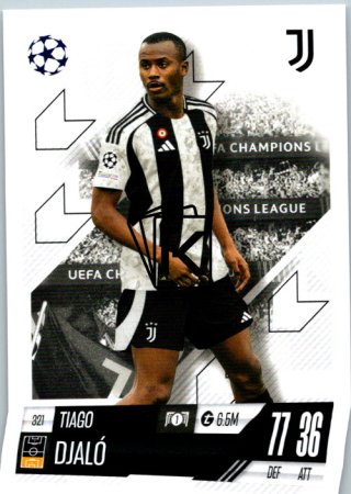 fotbalová kartička 2024-25 Topps Match Attax UEFA Club Competitions 321 Tiago Djalo (Juventus)