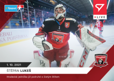 hokejová kartička SportZoo 2021-22 Live L-018 Štěpán Lukeš HC Mounfield