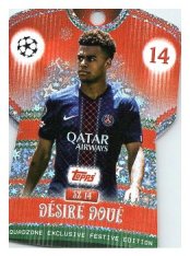fotbalová kartička 2025-26 Topps UCC Winter SquadZone 14 Desire Doue PSG