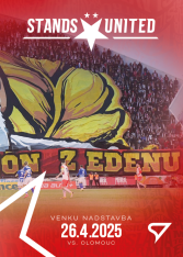 2025-26 SportZoo SK Slavia Praha Stands United SU-9 Slavia vs. Olomouc venku nadstavba