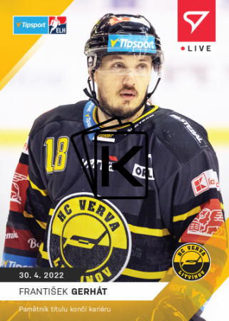 Hokejová kartička SportZoo 2021-22 Live L-140 František Gerhát HC Verva Litvínov /54