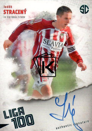 podepsaná karta 2025 Supr Cards Liga 100 ST-LU Luděk Stracený FK Viktoria Žižkov Turuoise /3