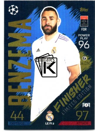 Fotbalová kartička 2022-23 Topps Match Attax UCL Limited Edition Finisher LEFL2 Karim Benzema Real Madrid CF