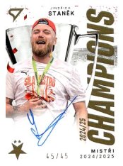 podepsaná karta 2025-26 SportZoo SK Slavia Praha Champions /45 CHS-JS Jindřich Staněk