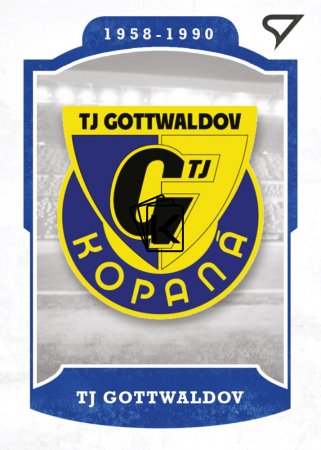 fotbalová kartička 2023 Sportzoo Dekády Vývoj klubového loga L-004 TJ GOTTWALDOV ( Zlín)