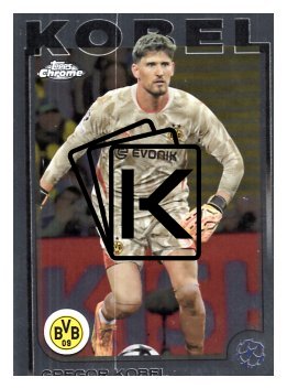 fotbalová kartička 2024-25 Topps Chrome 168 Gregor Kobel, Borussia Dortmund