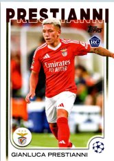 fotbalová kartička 2024-25 Topps UEFA Club Competitions Flagship 36 Gianluca Prestianni RC SL Benfica
