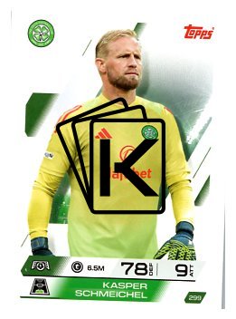 fotbalová kartička 2025-26 Topps Match Attax UCC 299 Kasper Schmeichel (Celtic FC)