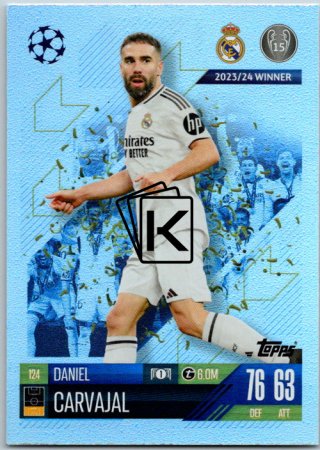 fotbalová kartička 2024-25 Topps Match Attax UEFA Club Competitions 124 Daniel Carvajal (Real Madrid CF)